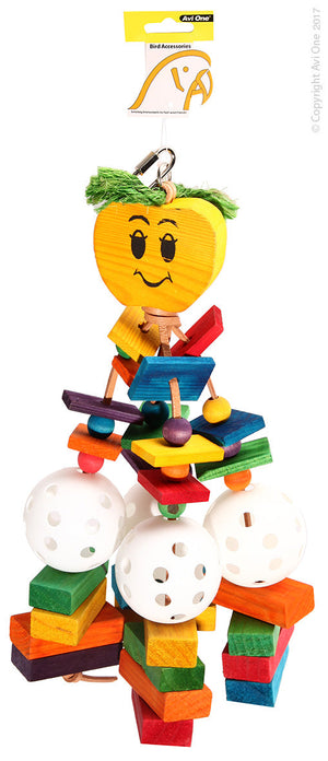 Avi One Parrot Wood Apple Blocks