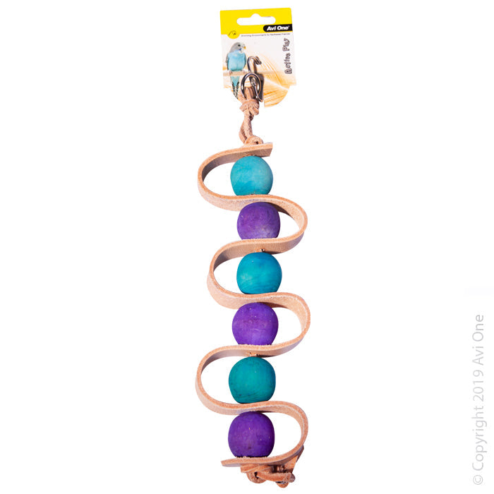 Avi One Wood Beads W Leather Strip