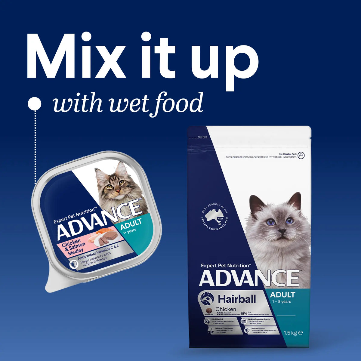 Advance Dry Cat Adult Hairball Chicken
