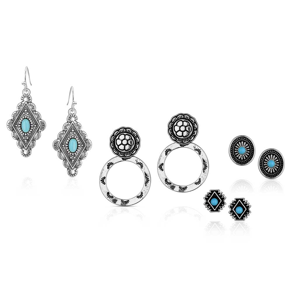Montana Silversmiths Attitude Concho Earring Set of 4