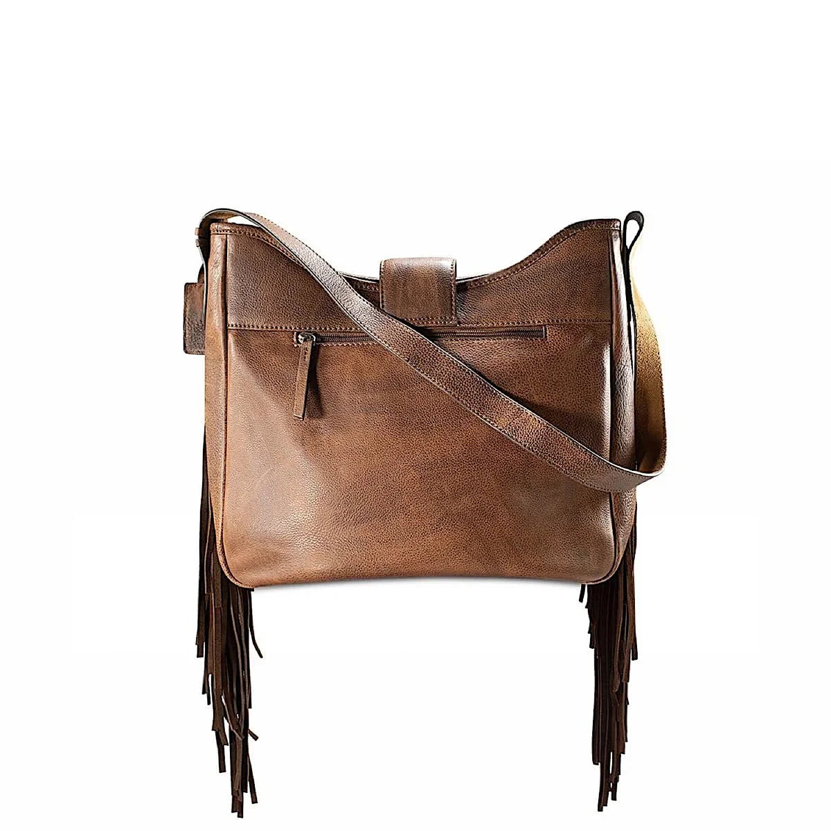 Ariat Betsy Fringe Leather Shoulder Bag Brown