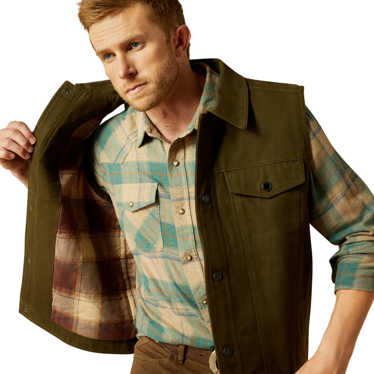Ariat Mens Canvas Rancher Vest