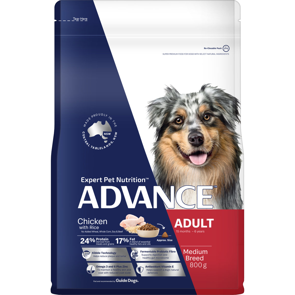 Advance Dog Adult Medium Breed Chicken with Rice Dry Dog Food