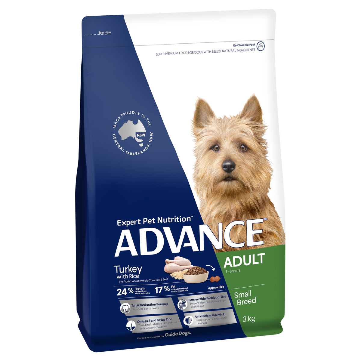 Advance Dog Adult Small Breed Turkey with Rice Dry Dog Food