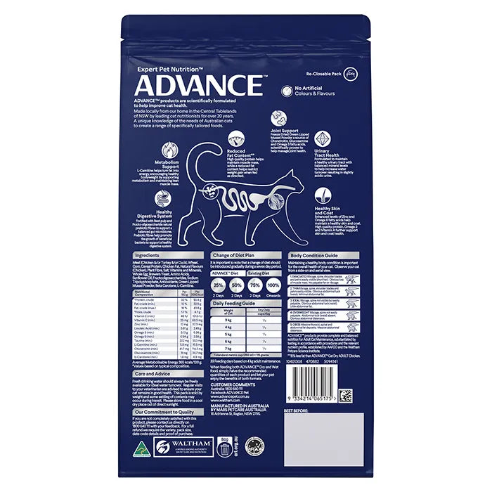 Advance Dry Cat Healthy Weight Chicken
