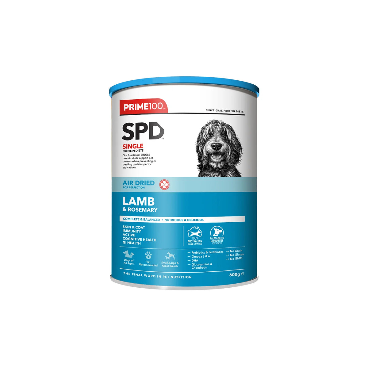 Prime100 SPD Air Dried Lamb and Rosemary Dry Dog Food