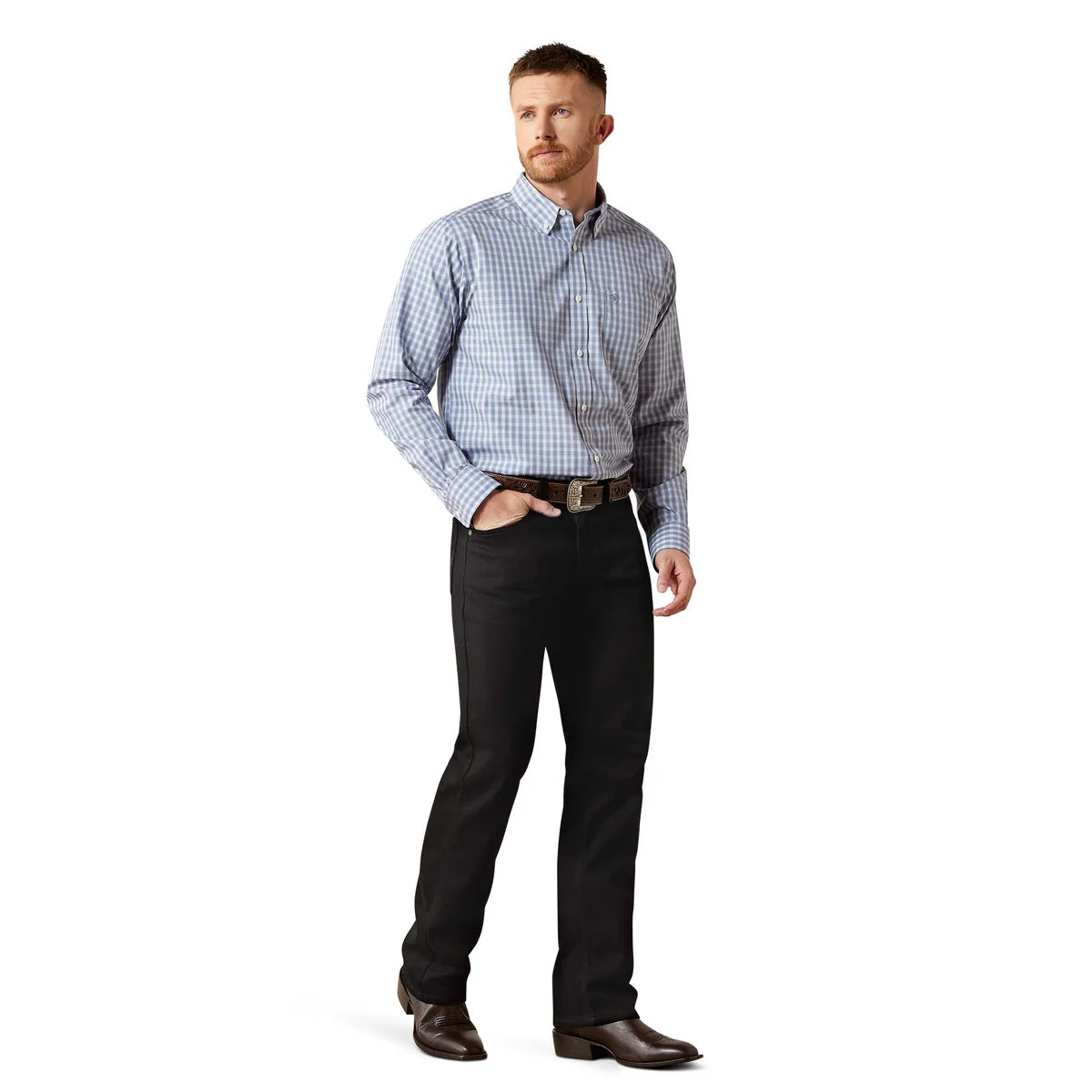 Ariat Mens Wrinkle Free Brett Fitted Shirt