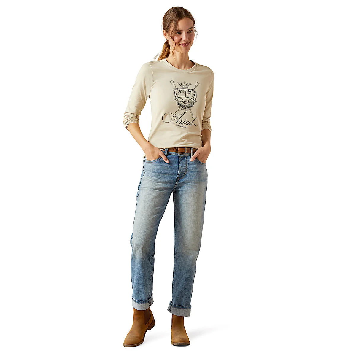Ariat WMS Ritzy Logo LS Tee
