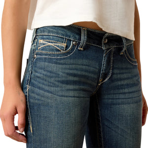 Ariat Womens R.E.A.L. Mid Rise Stretch Whipstitch Jeans