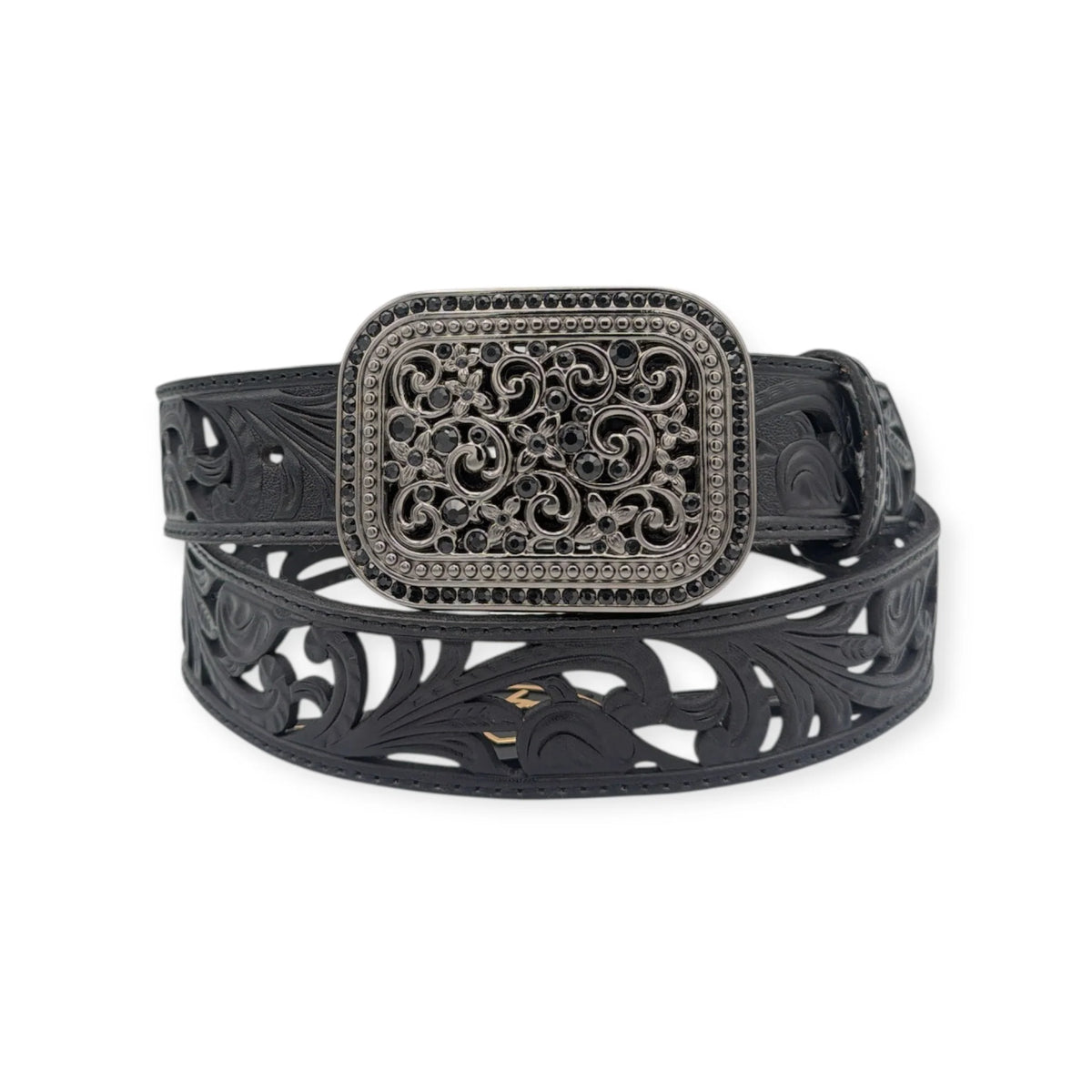Ariat Womens Belt 1 1/2in Floral Fillagree
