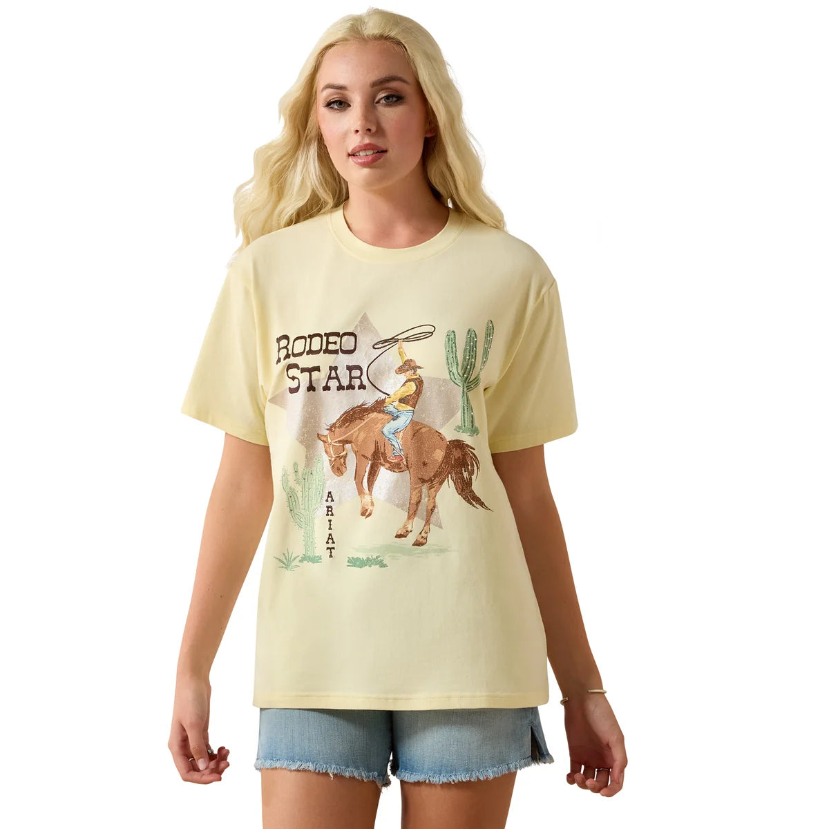 Ariat Womens Rodeo Star Boyfriend Short Sleeve Tee