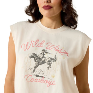 Ariat Womens Wild West Cropped Short Sleeve Tee