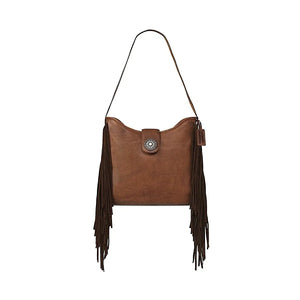 Ariat Betsy Fringe Leather Shoulder Bag Brown