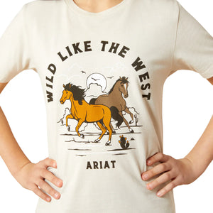 Ariat Girls Wild Like The West SS Tee