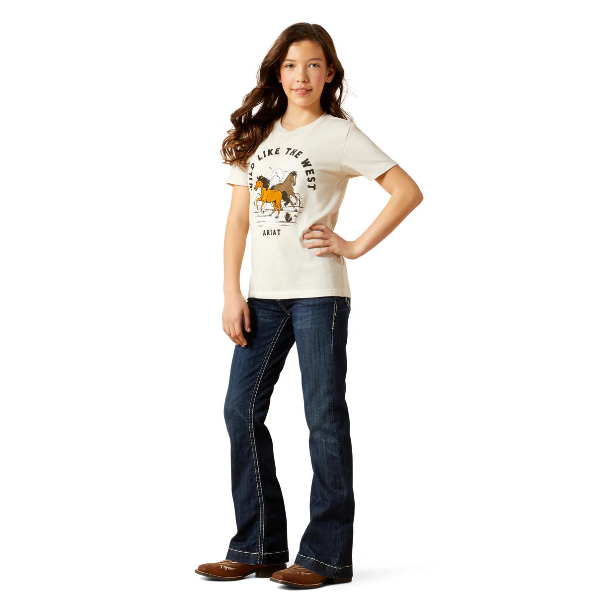Ariat Girls Wild Like The West SS Tee