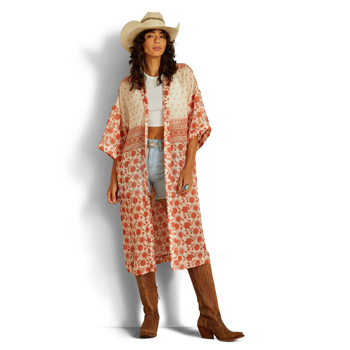 Ariat Womens Paige Duster Senora Border Print