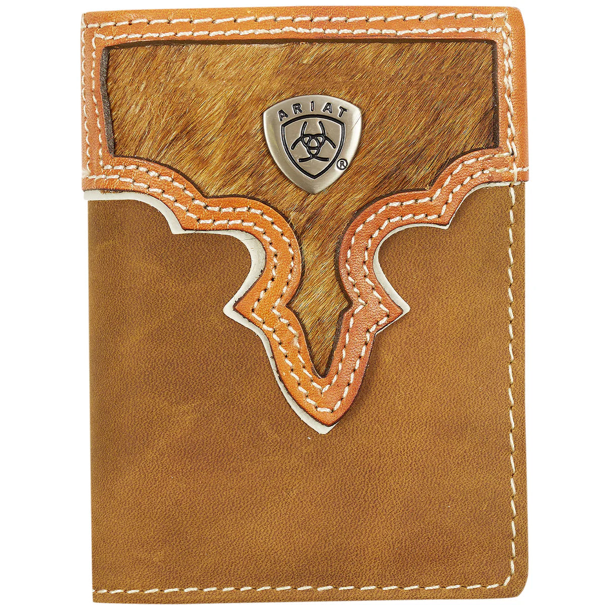 Ariat Tri Fold Wallet - Two Toned Hair On
