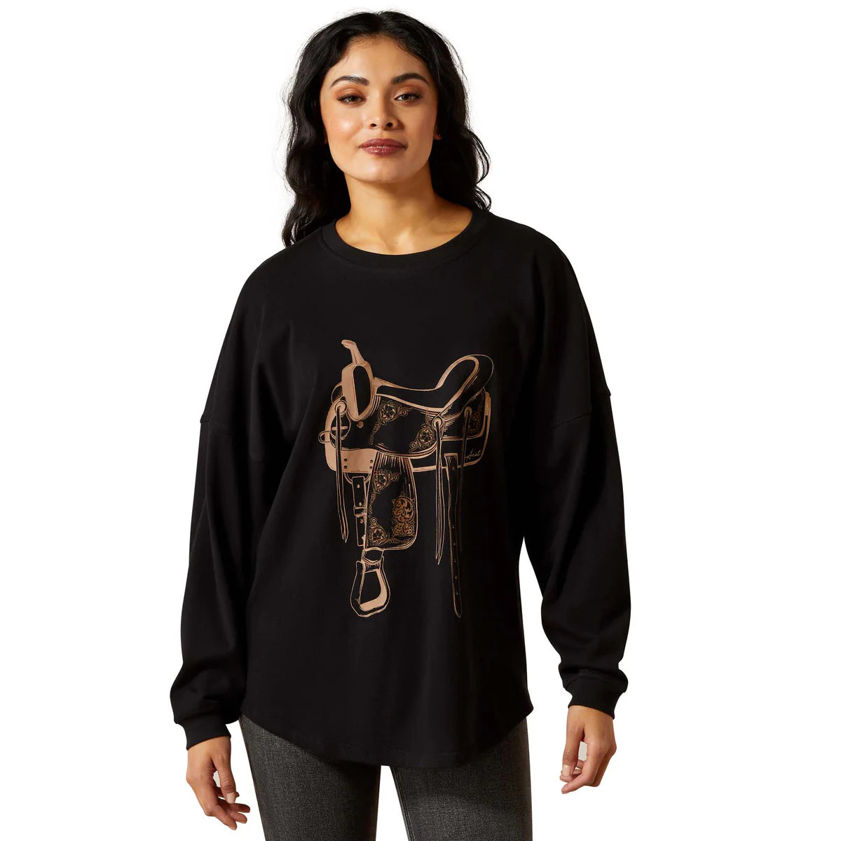 Ariat WMS Canvas Oversized Long Sleeve Tee