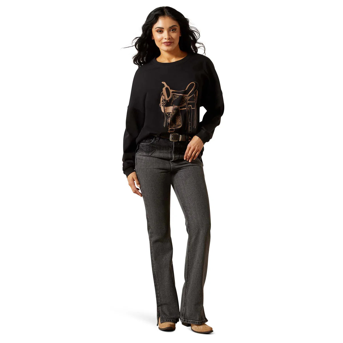 Ariat WMS Canvas Oversized Long Sleeve Tee