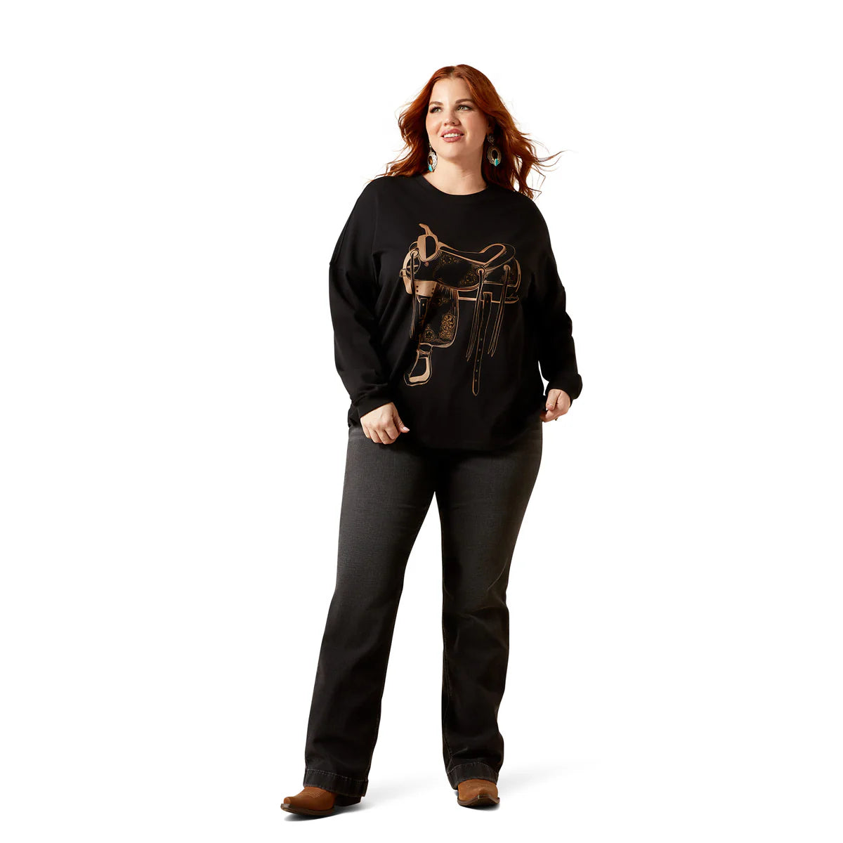 Ariat WMS Canvas Oversized Long Sleeve Tee