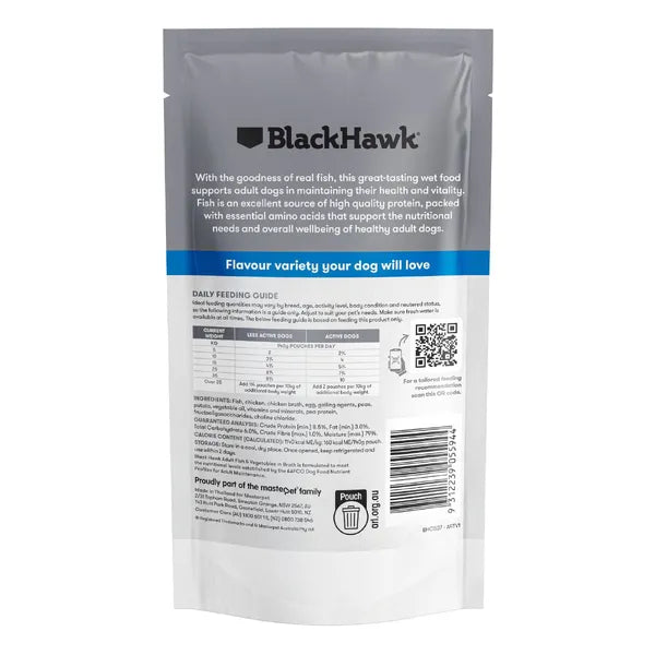 Black Hawk Original Adult Fish & Vegetables 140g
