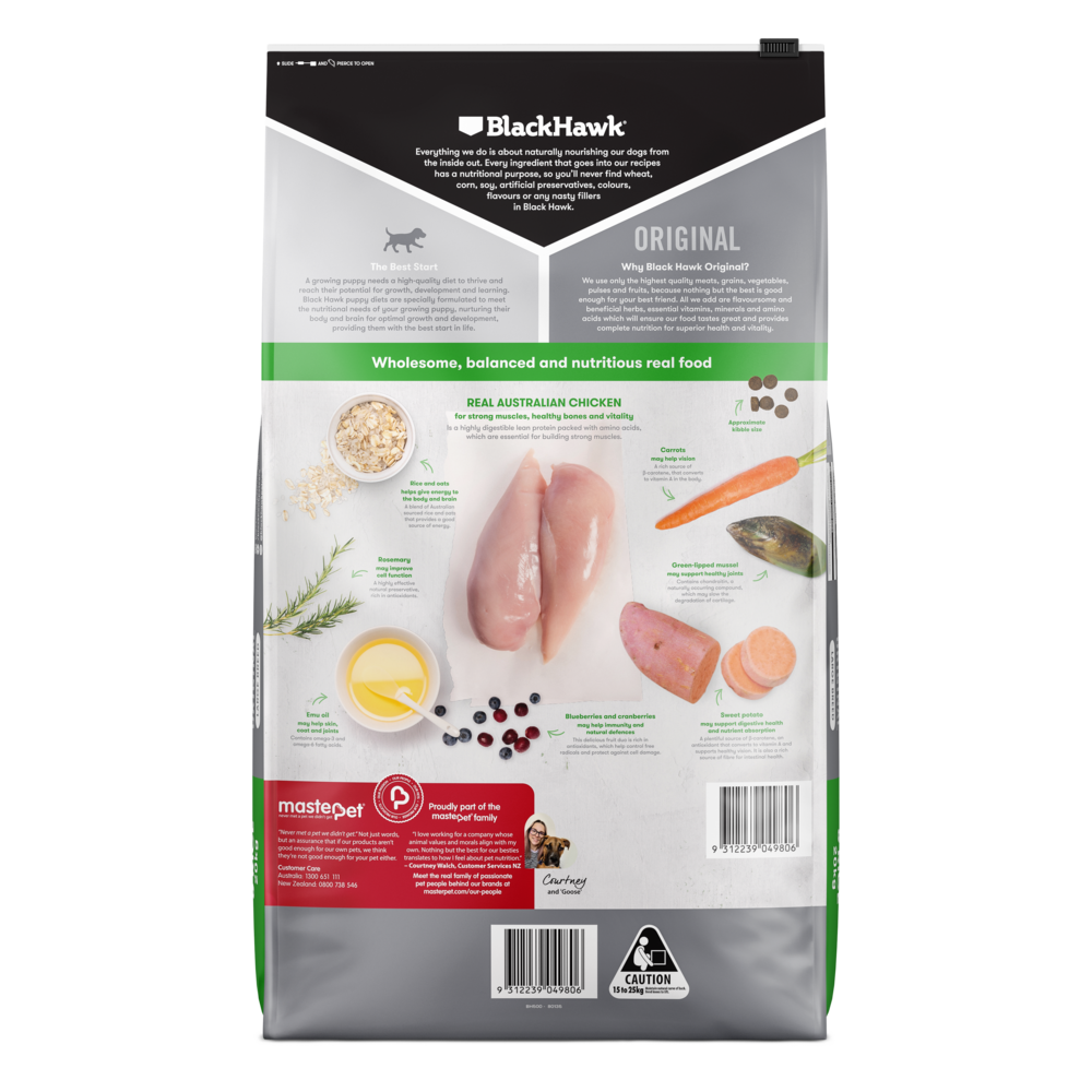 Black Hawk Puppy Large Breed Chicken and Rice Dry Dog Food