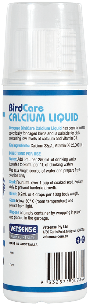 Vetsense Birdcare Calcium Liquid