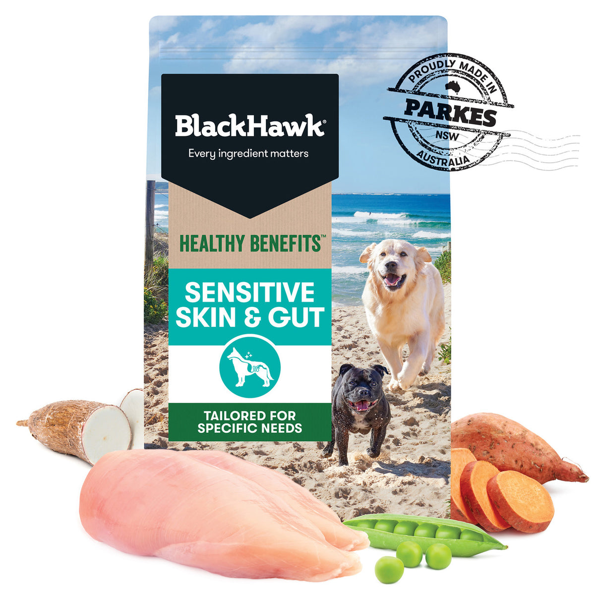 Black Hawk Healthy Benefits Sensitive Skin and Gut Dry Dog Food