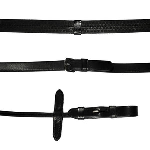 Lumiere Leather & Rubber Grip Rolled Reins