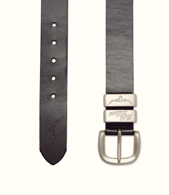 R.M.Williams Drover Belt - Brushed Silver Buckle