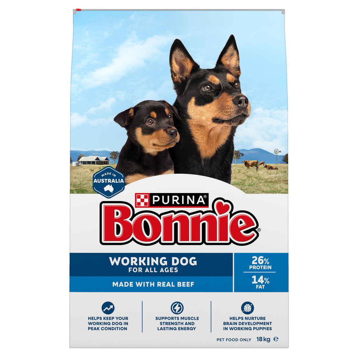 Bonnie Adult Working Dog Beef Dry Dog Food