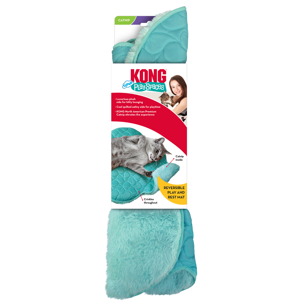 KONG Play Spaces Cloud Reversible Cat Mat