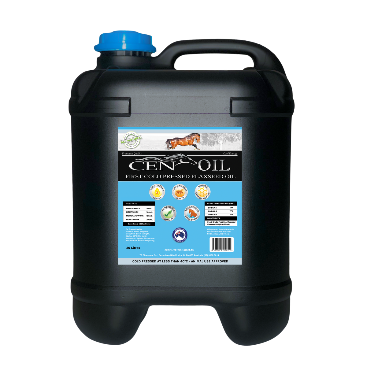 CEN Oil | CEN Nutrition For Horses - Brookies Rural Traders