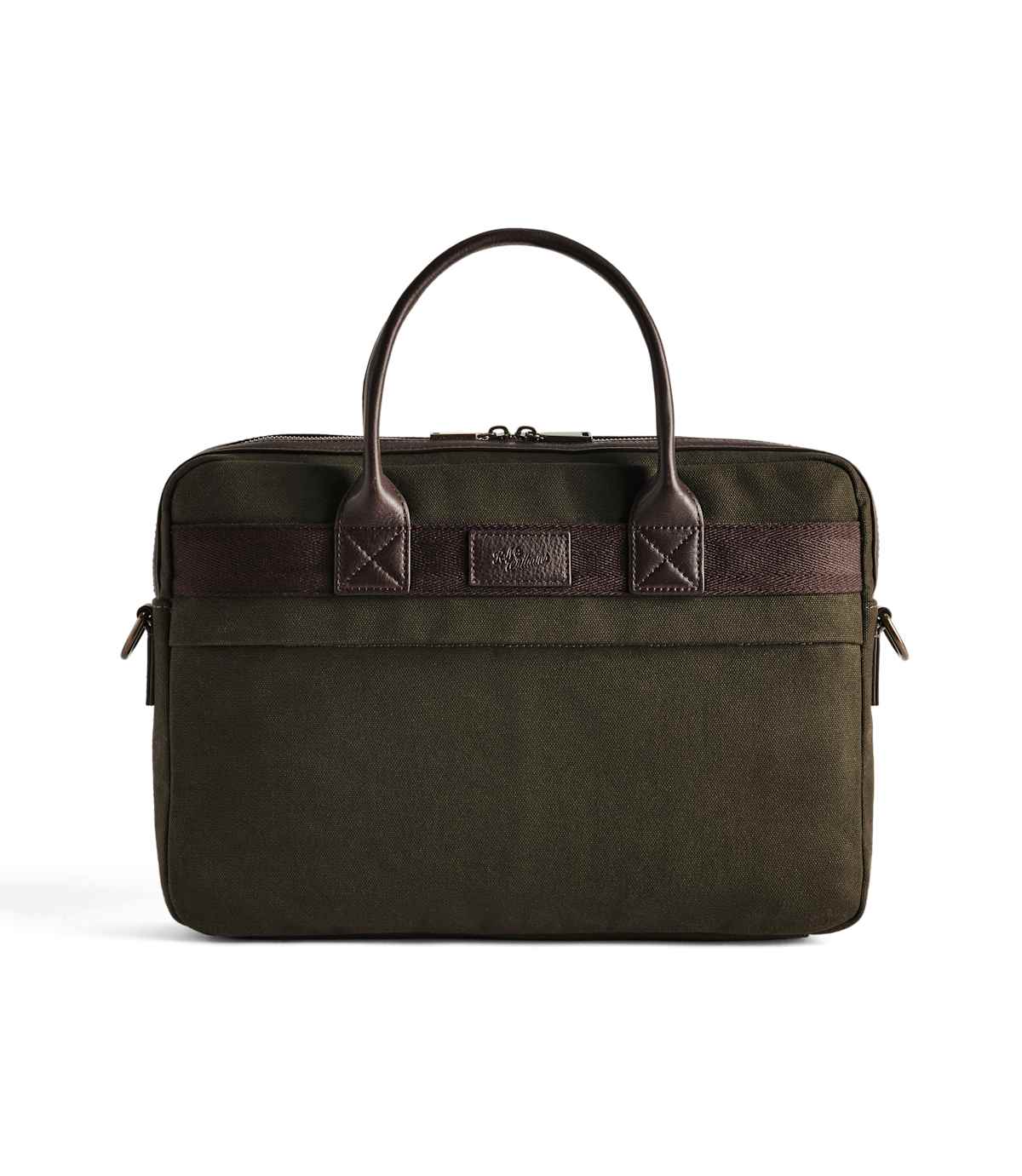 R.M.Williams Barrenjoey Slim Briefcase Dark Khaki