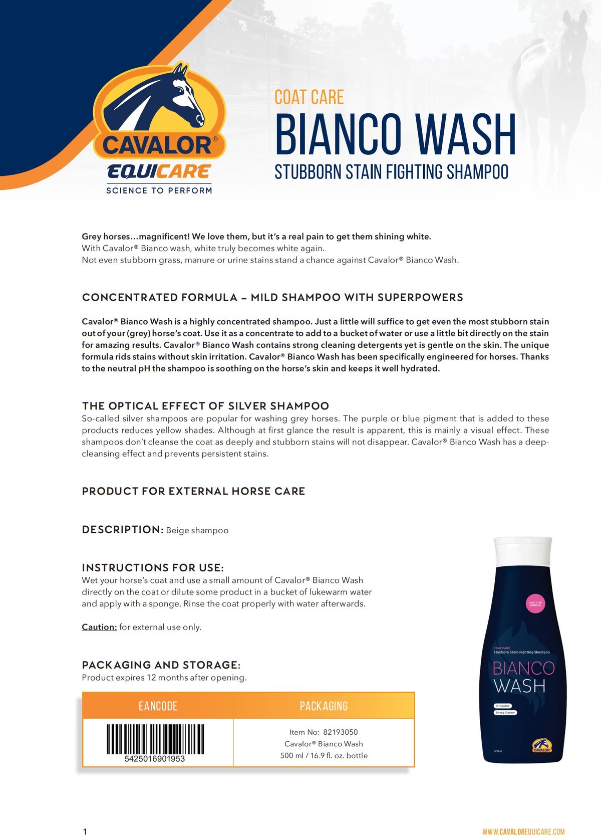 Cavalor Bianco Wash