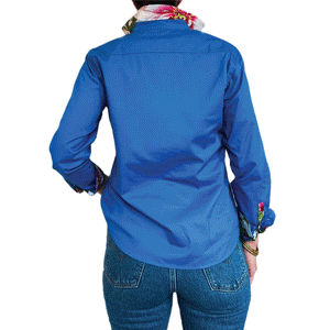 Antola Trading Alice Blue - Floral Half Button Shirt