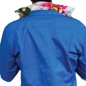 Antola Trading Alice Blue - Floral Half Button Shirt