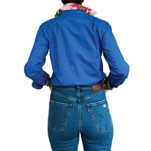 Antola Trading Alice Blue - Floral Half Button Shirt