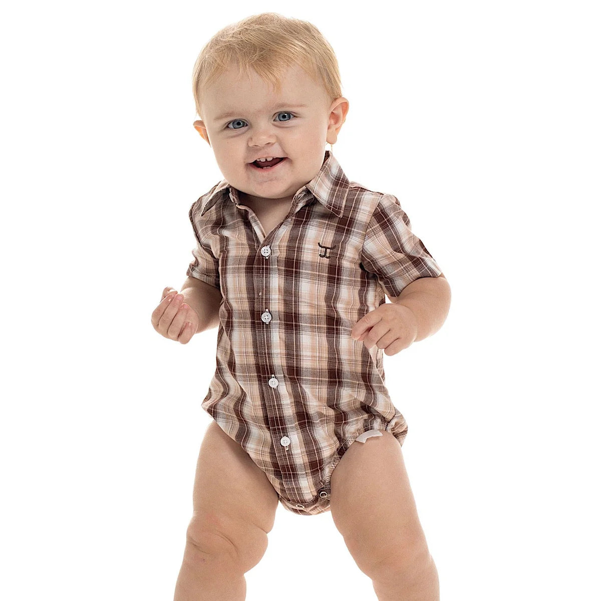Country Infant Frankie Short Sleeve Full Button Jumpsuit