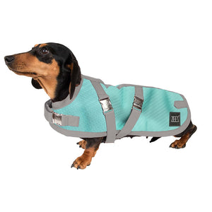 ZEEZ Supreme Dachshund Dog Coat - Mint/Grey