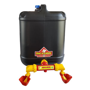 Dine A Chook 20L Drum Drinker with Lubing Cup