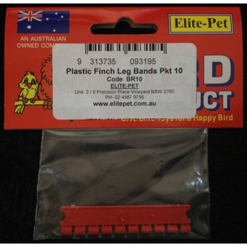 Elite Plastic Finch Leg Rings 10pk