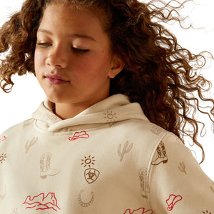 Ariat Girls Western Stamps Hoodie