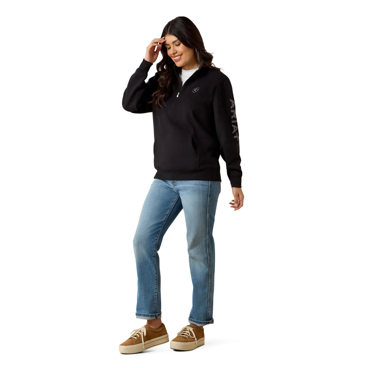 Ariat Womens Foundation Logo 1/2 Zip Sweatshirt