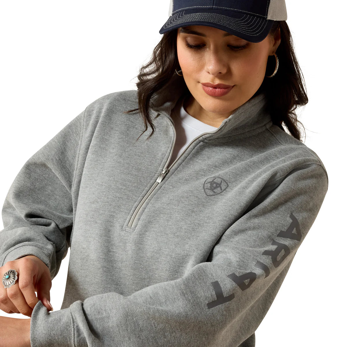 Ariat Womens Foundation Logo 1/2 Zip Sweatshirt