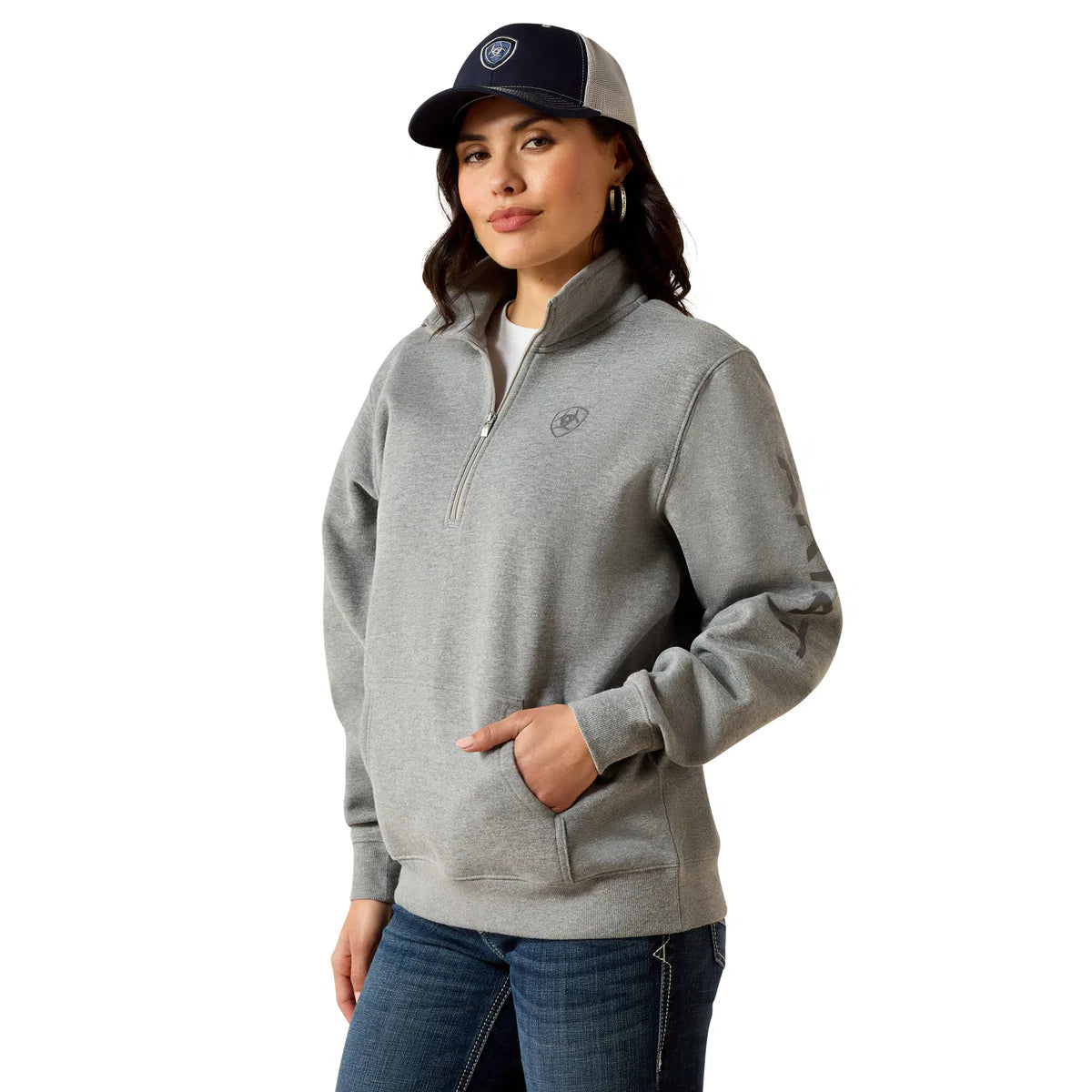 Ariat Womens Foundation Logo 1/2 Zip Sweatshirt