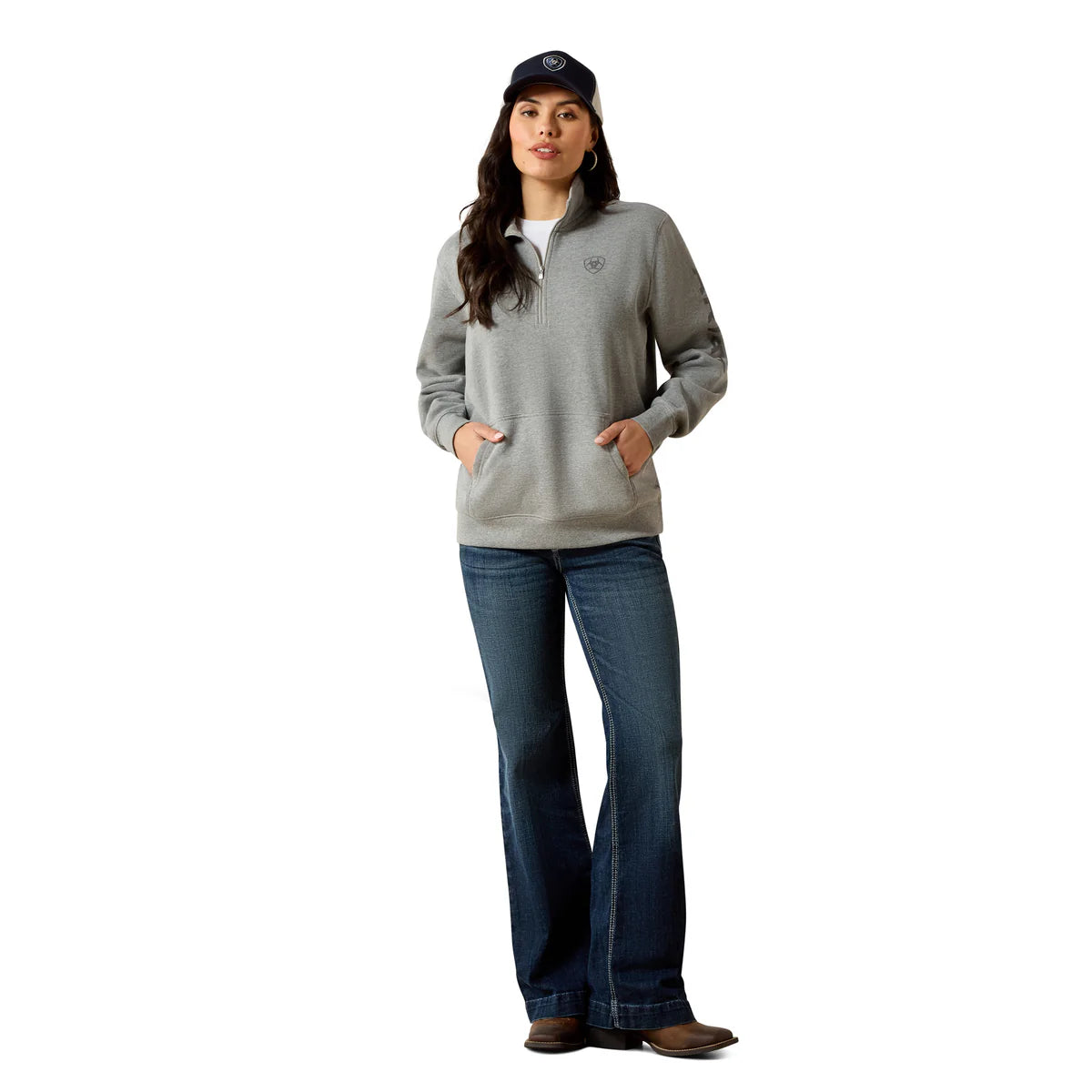 Ariat Womens Foundation Logo 1/2 Zip Sweatshirt