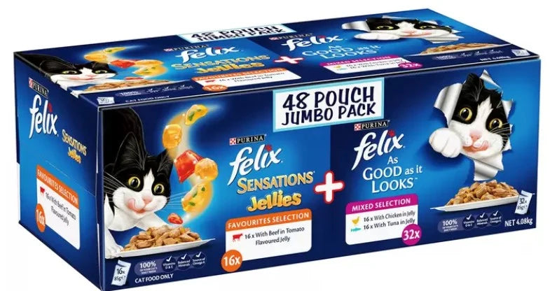 Felix Sensations Jelly Meat & AGAIL in Jelly Adult Wet Cat Food