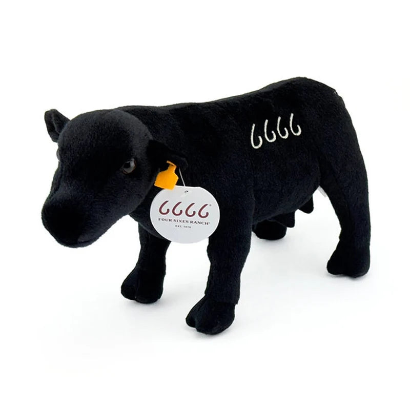 Four Sixes Black Angus Plush 14"