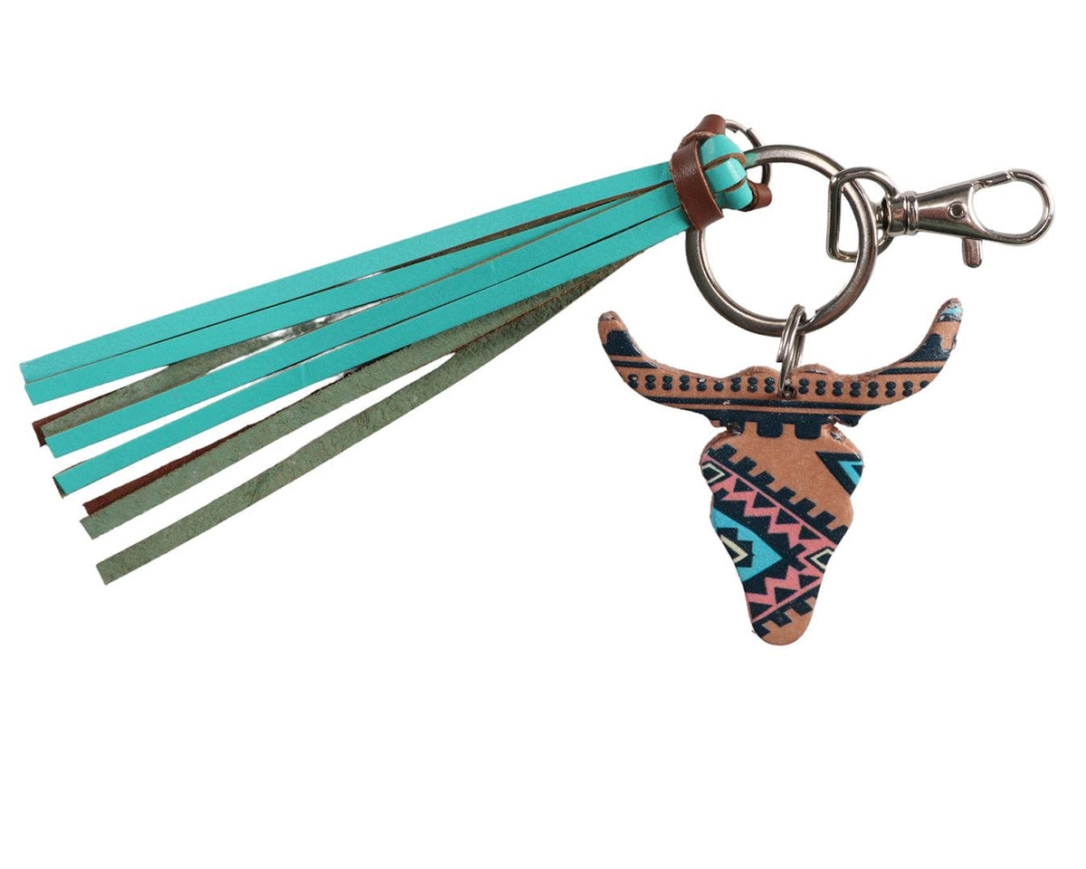 Fort Worth Long Horn Tassel Key Ring